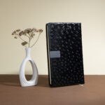 یادداشت چرم مشکی اروپایی کد 51606